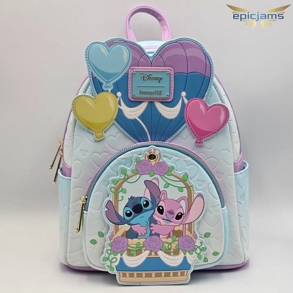 Loungefly Disney Lilo & Stitch Angel & Stitch Hot Air Balloon Mini Backpack